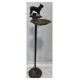 Antique Cast Metal Floor Ashtray Stand with