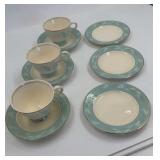 Homer Laughlin Cavalier footed cup, saucer,