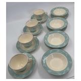 Homer Laughlin Cavalier footed cup, saucer,