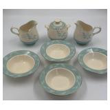 Homer Laughlin Cavalier cream & Sugar rimmed