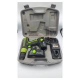 Kawasaki 21.6V Cordless Drill Set w/ Bits,