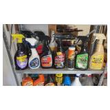Car cleaning supplies. Contents of shelf. Winning