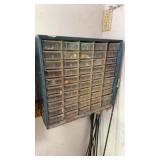 Small Parts Bin Organizer  Blue Metal