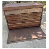 Vintage Metal Storage Chest / Job Box w/