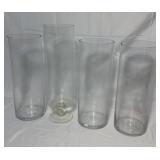Darice Clear Glass Cylinder Vase Set (4), 15.5' &