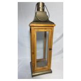 Melrose Large Wood & Metal Candle Lantern, 32'. A