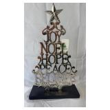 Evergreen 'Joy Noel Hope Peace Believe' Silver