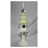 K&K Interiors Decorative Pedestal Birdhouse, 30'.