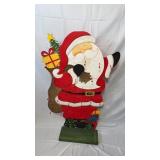 Large Wooden Santa Ornament Display  46',