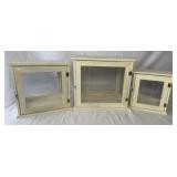 Set of 3 Whitewashed Display Cabinets  Ohio