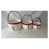 Darice Snowman Nesting Baskets  Set of 3.