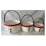 Darice Snowman Nesting Baskets  Set of 3.