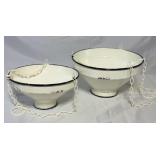 DEI Enamelware Hanging Planter Bowls  Set of 2