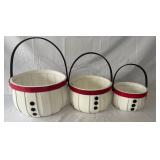 Darice Snowman Nesting Baskets  Set of 3.