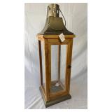 Melrose International Wood & Metal Candle
