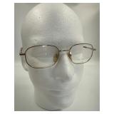 Mario Martinelli Gold-Tone Rectangular Eyeglasses