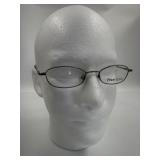 Perry Ellis Gunmetal Oval Eyeglasses Frame with