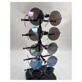 Round Mirrored and Smoke-Lens SunglassesThis