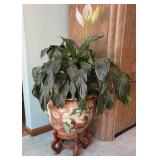 Chinese Export-Style Porcelain Fishbowl Planter