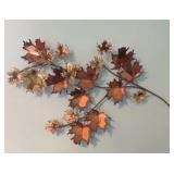 Vintage Mixed-Metal Maple Leaf Branch Wall