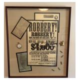 Old West Wells Fargo Themed Shadowbox Display,