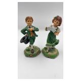 Pair of Irish Dancer Figurines  Boy & Girl in