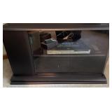 Swivel TV Cabinet with Glass Doors & Sharp