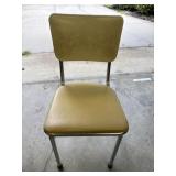 Vintage Chrome & Vinyl Kitchen Chair  Mustard