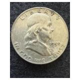 1959 Franklin Half Dollar  90% Silver