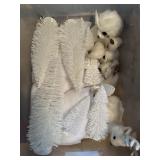 White Winter Décor Lot  Bottle Brush Trees &