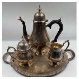 Silver-Plate Coffee Service  4-Piece Set with