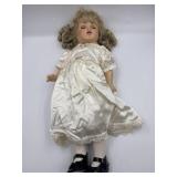 Vintage Composition Girl Doll  Blonde Ringlets,