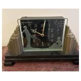 ANTIQUE ART DECO SKYSCRAPER MANTEL CLOCK 