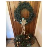 Christmas Wreath & Table garland/Centerpiece Duo