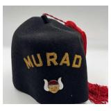 Shriner Fez  'Murad' Embroidered, Camel