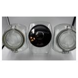 3-Piece Glass Kitchen Canister SetA nice trio