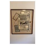 Old West Wells Fargo Themed Shadowbox Display,