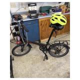 Collapseable bicycle with helmet