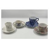 Collection of Four Antique/Vintage Porcelain Cup