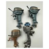 VINTAGE TOY OUTBOARD MOTOR LOT  4 MINIATURE