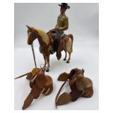 VINTAGE HARTLAND-STYLE WESTERN HORSE & RIDER W/
