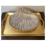 ROYAL HAEGER LARGE SCALLOP SHELL DISH #340 