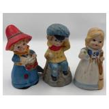 Three JASCO 'Merri-Bells' Bisque Porcelain