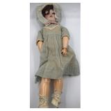 Antique Bisque Head Doll  Marked 'G.B.', Jointed