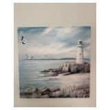 Coastal Lighthouse Canvas Print  Seagulls &