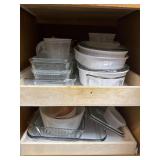 Kitchen Storage & Bakeware Lot  Glass,