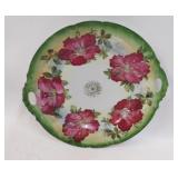 Antique Floral Handled Plate