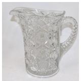 Vintage Heavy Crystal Hobstar Pitcher