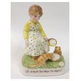 Holly Hobbie Girl with Kittens Figurine