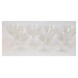 Set of Etched Rose Cocktail Glasses